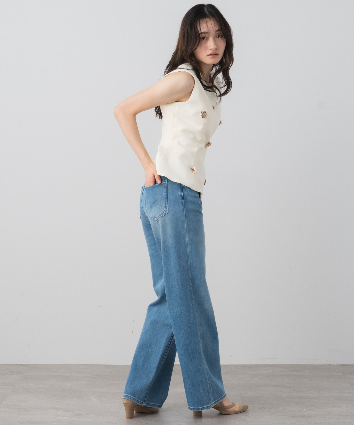 ストレッチカーブデニムパンツ