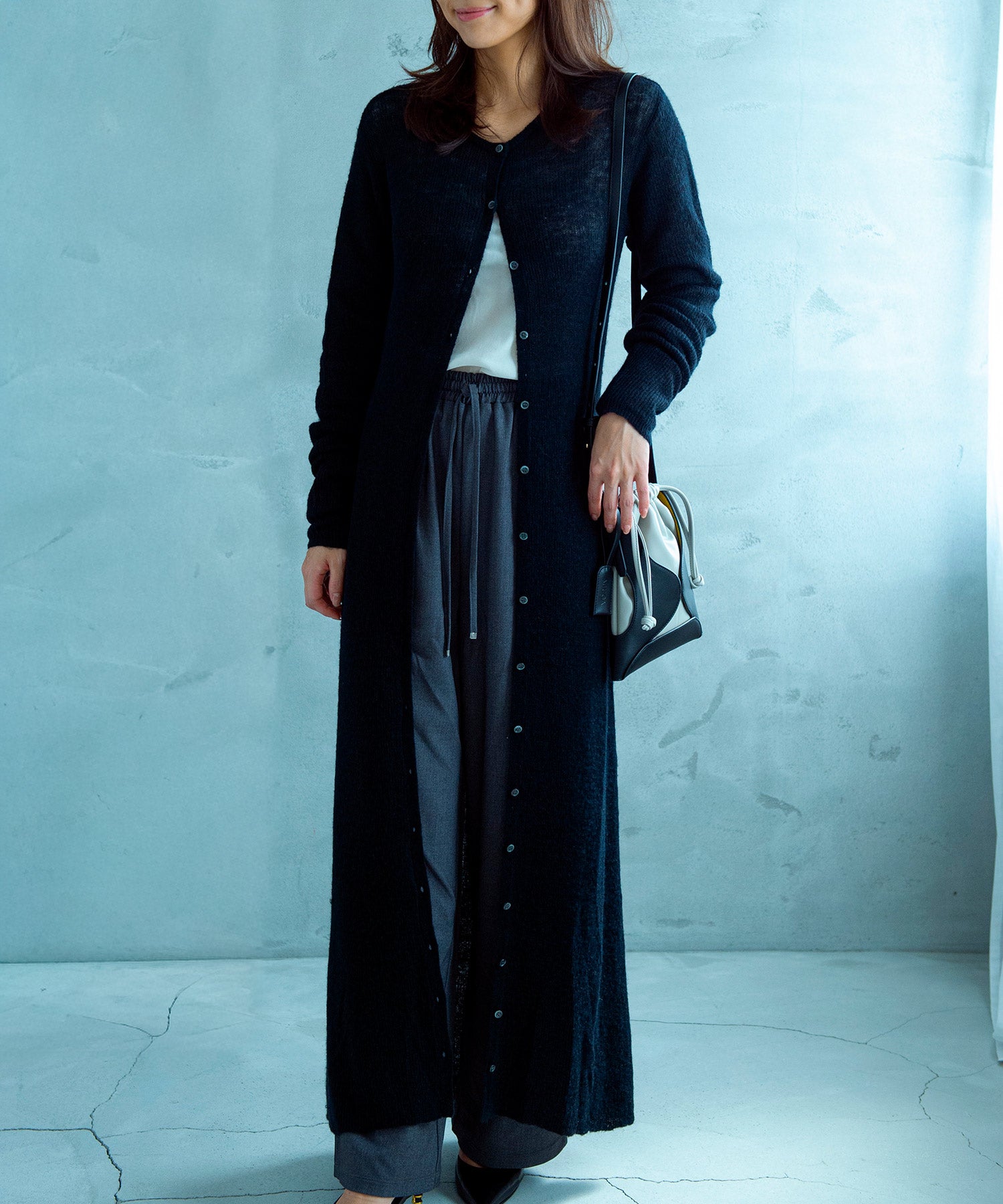 モヘヤタッチ 2WAYロングカーディガンワンピース