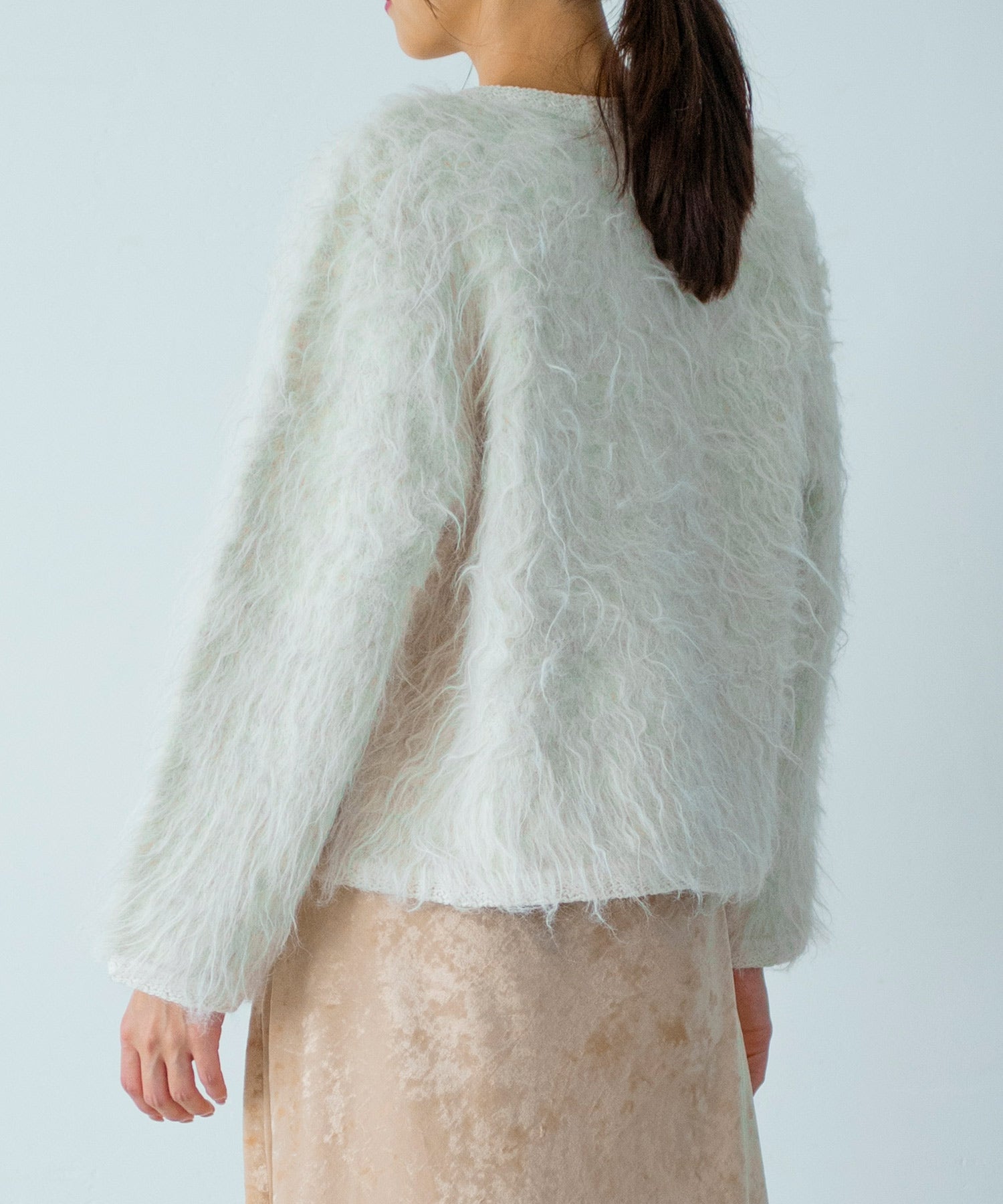 シャギーニットカーディガンジャケット