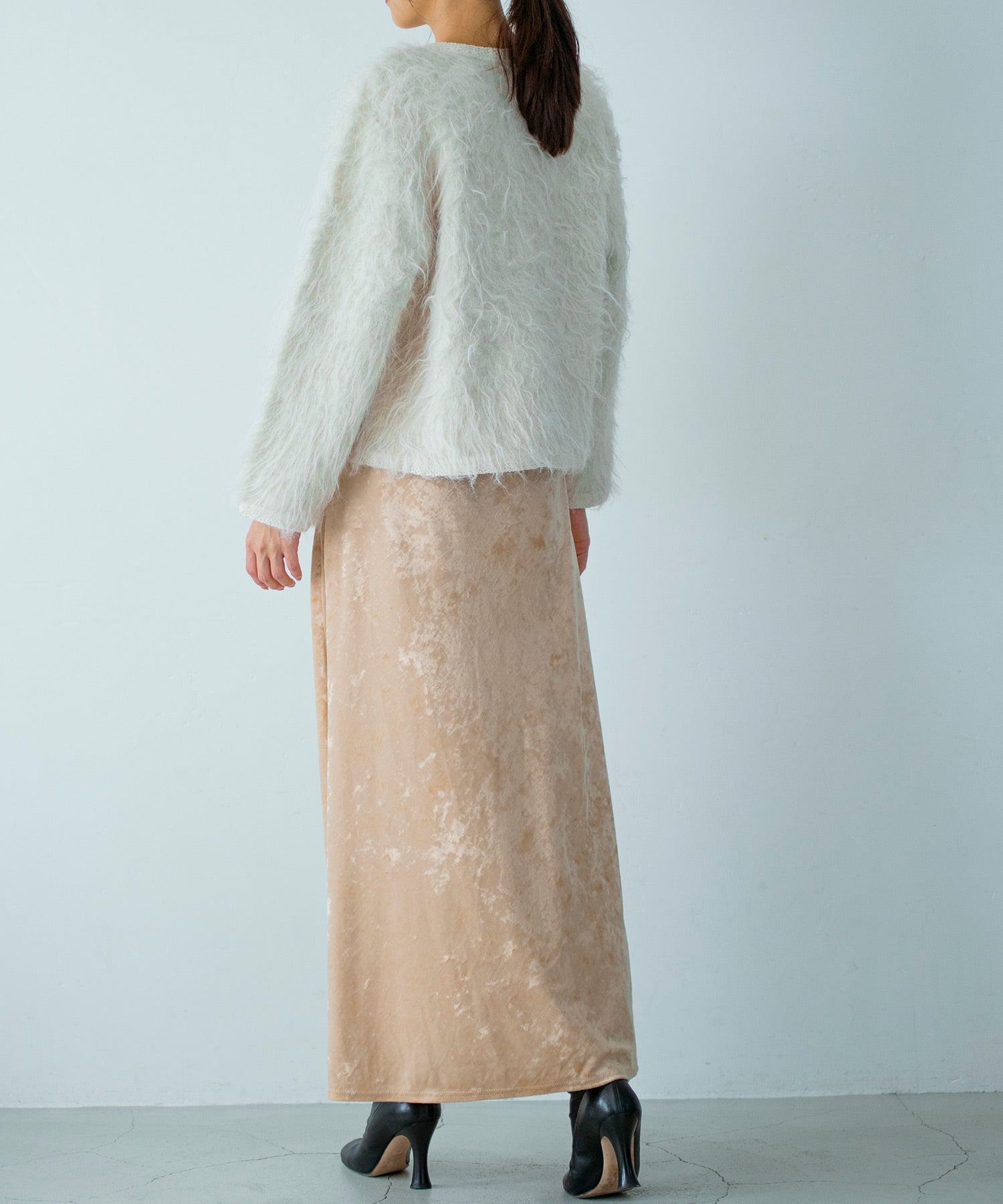 シャギーニットカーディガンジャケット