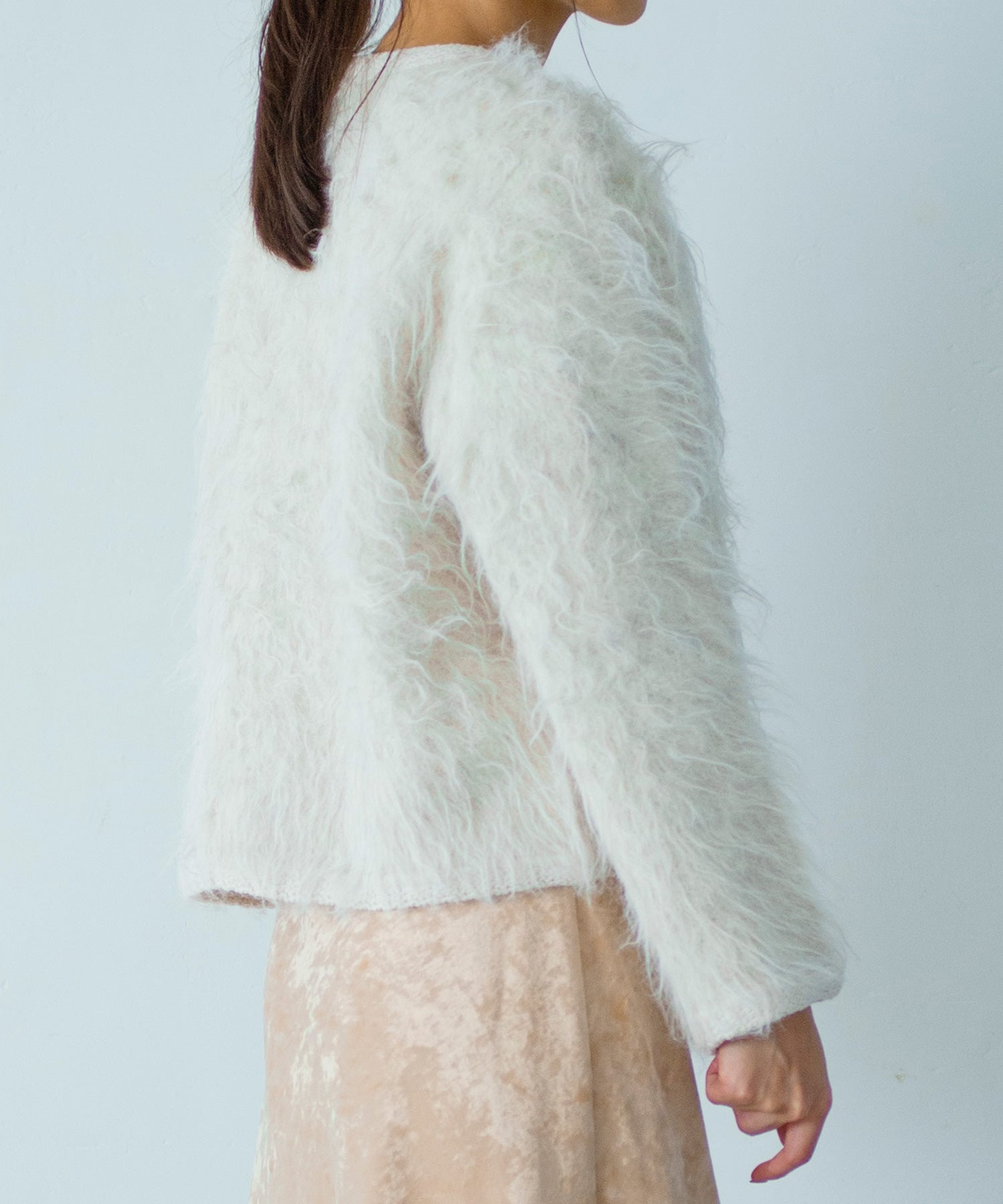 シャギーニットカーディガンジャケット