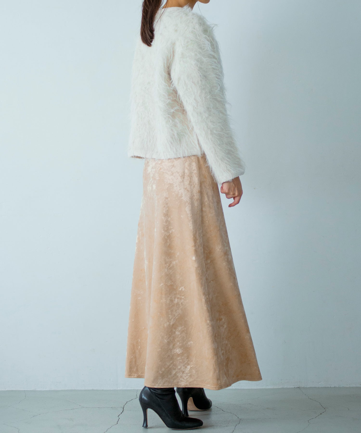 シャギーニットカーディガンジャケット