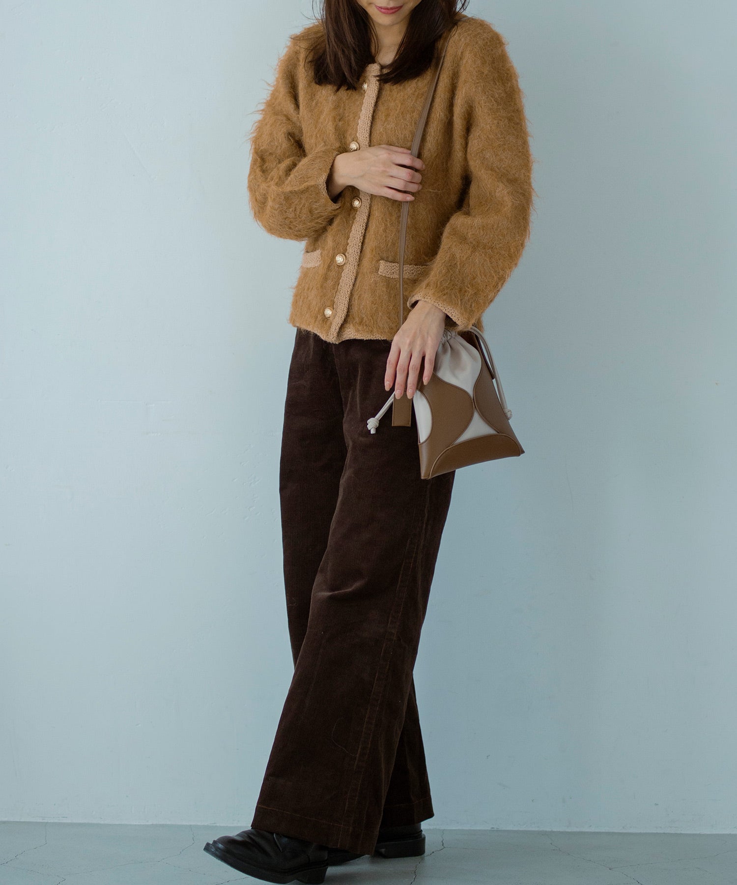 シャギーニットカーディガンジャケット