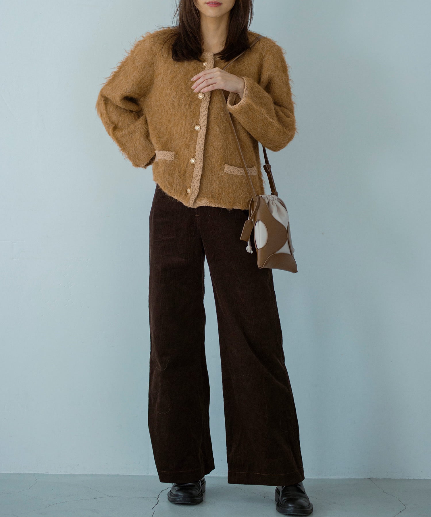 シャギーニットカーディガンジャケット