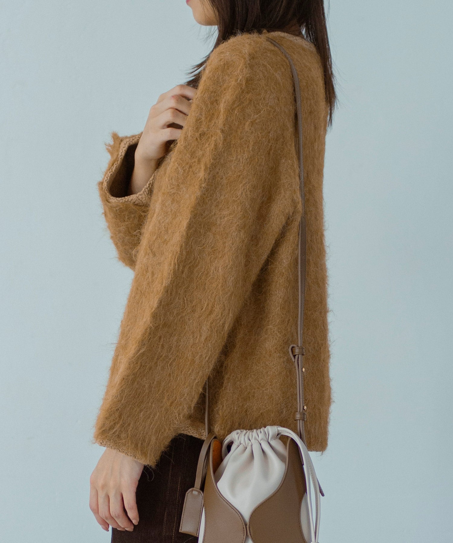 シャギーニットカーディガンジャケット