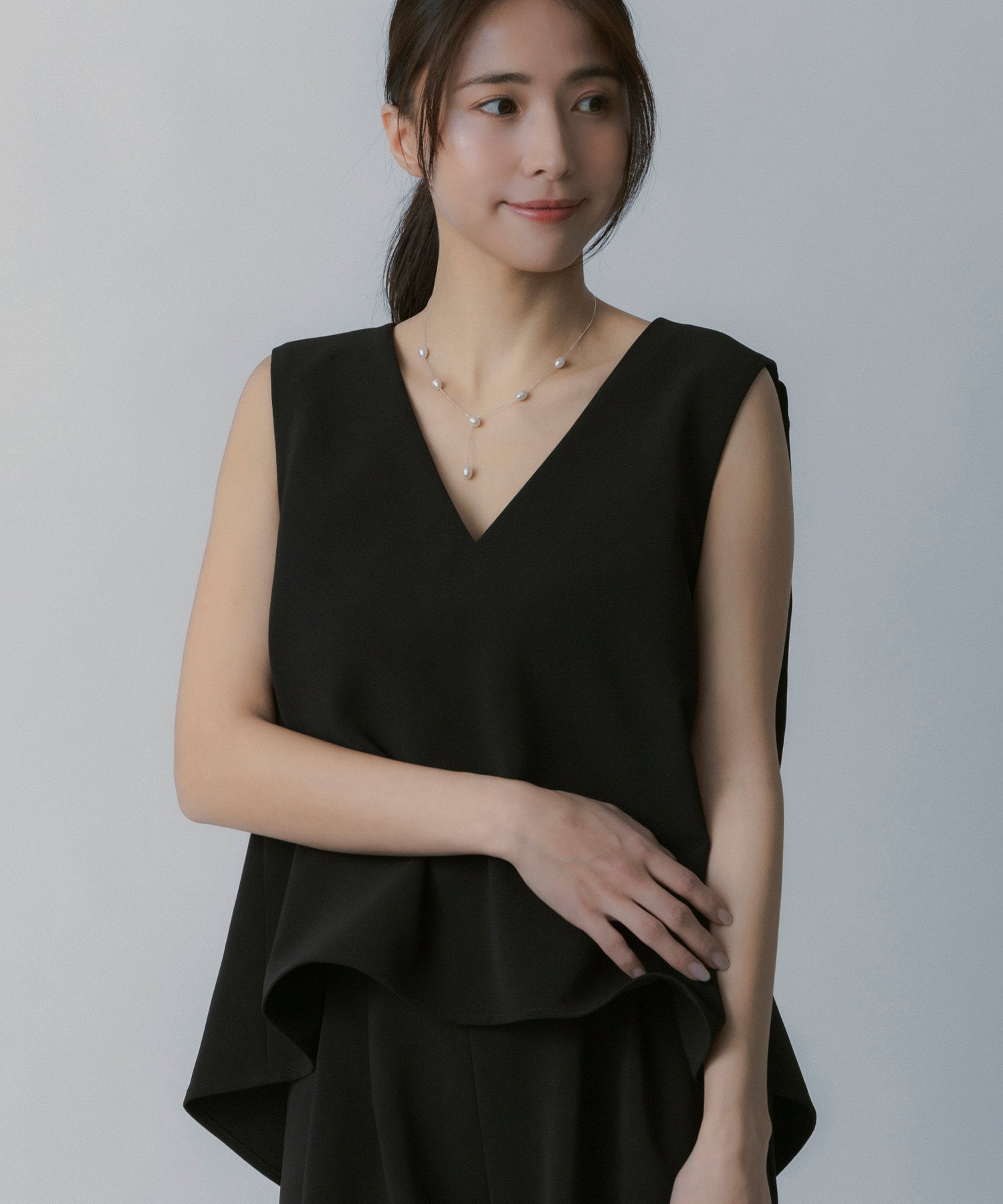 【2月下旬お届け】パールチェーンネックレス