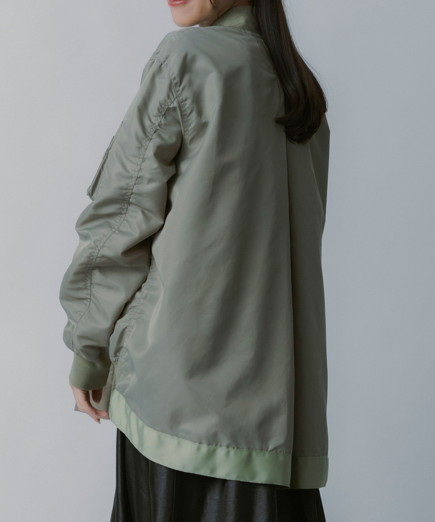 ロングシルエット MA-1ブルゾン