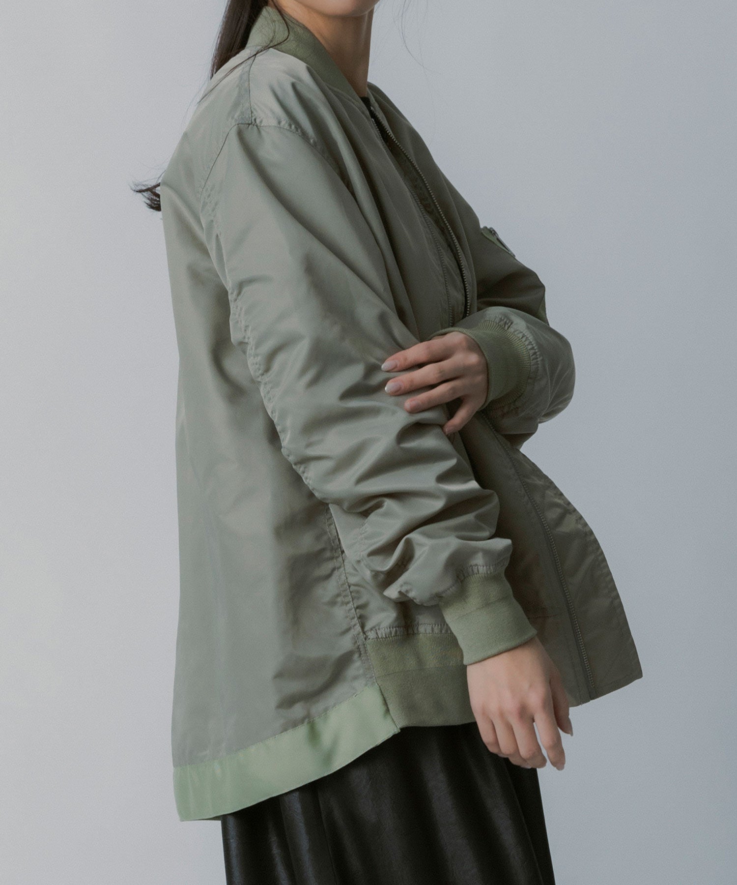 ロングシルエット MA-1ブルゾン