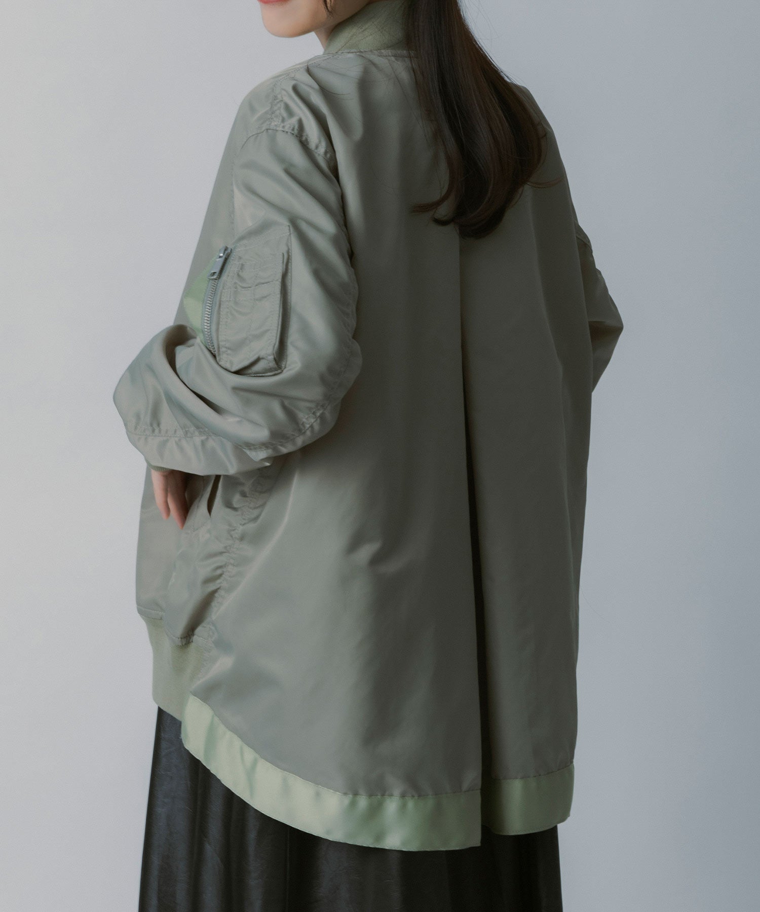 ロングシルエット MA-1ブルゾン