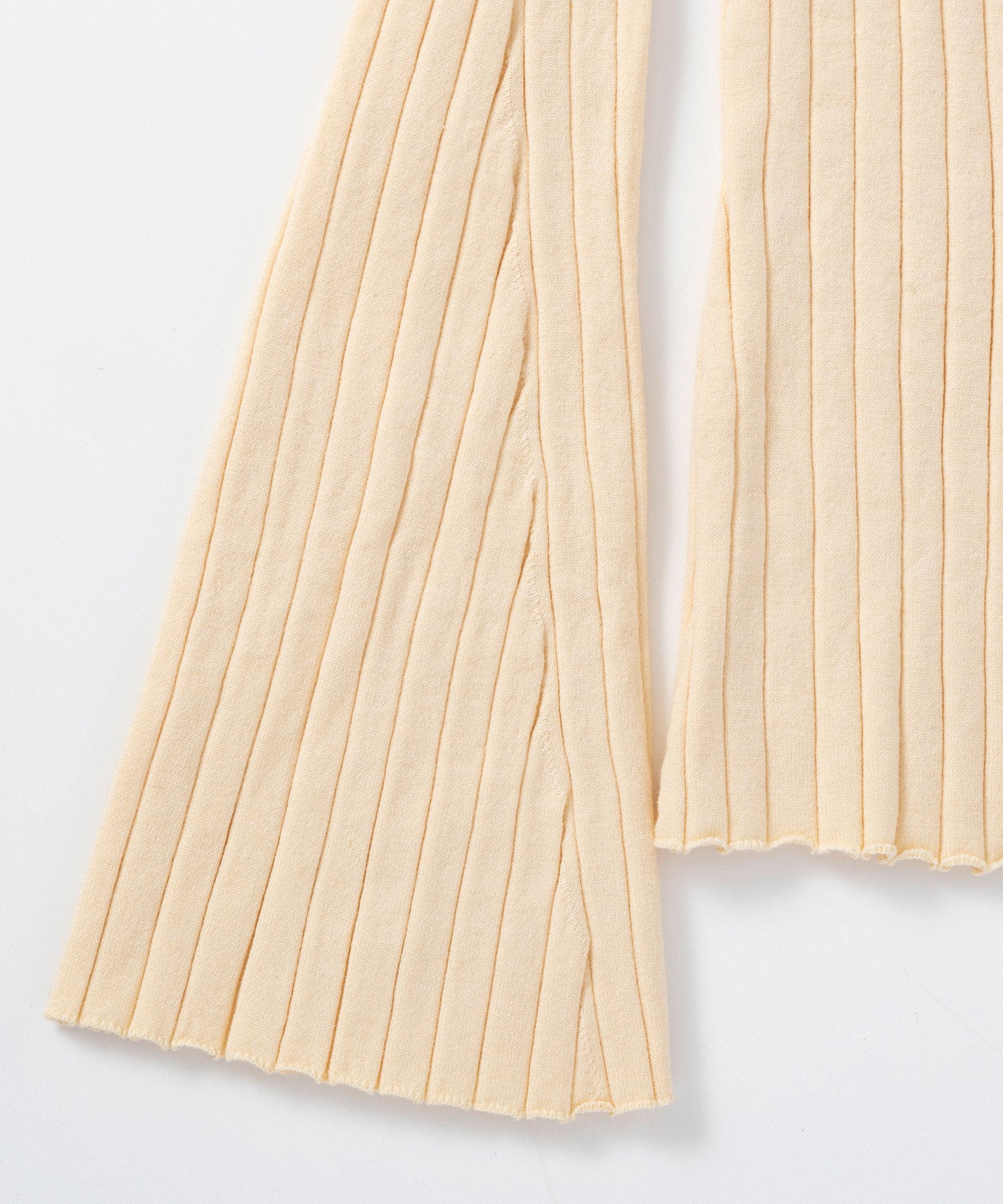 モックネック リブニットカーディガン