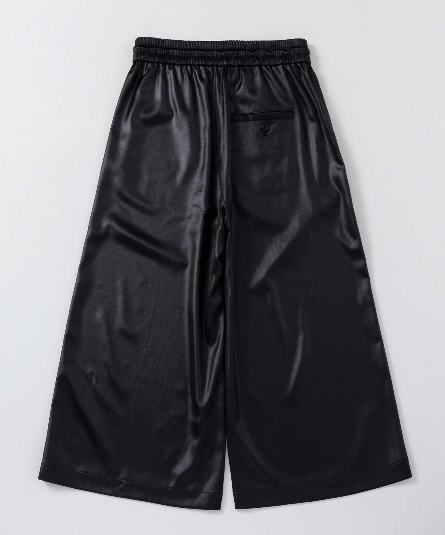 【2月中旬お届け】レザーライク チンツイージーパンツ