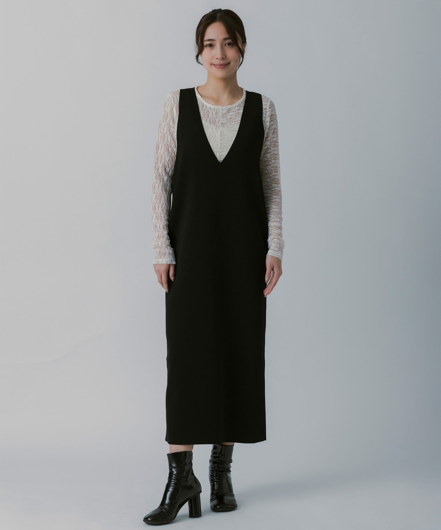 ソフトラインニットワンピース