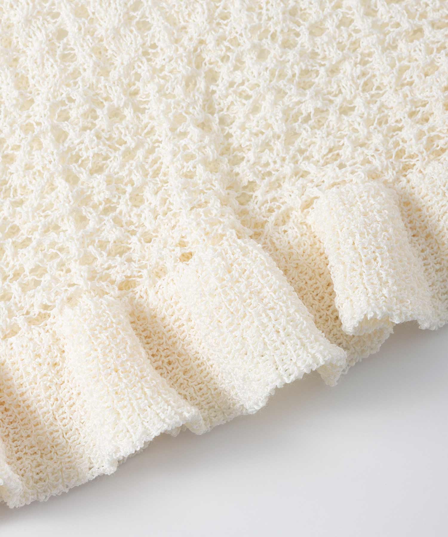 ペプラムクロシェ シアーニット