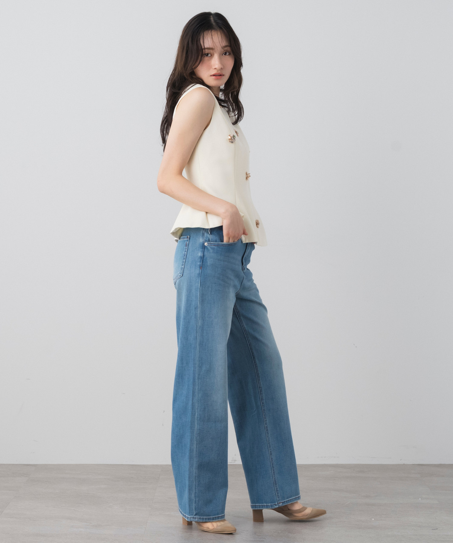 ストレッチカーブデニムパンツ