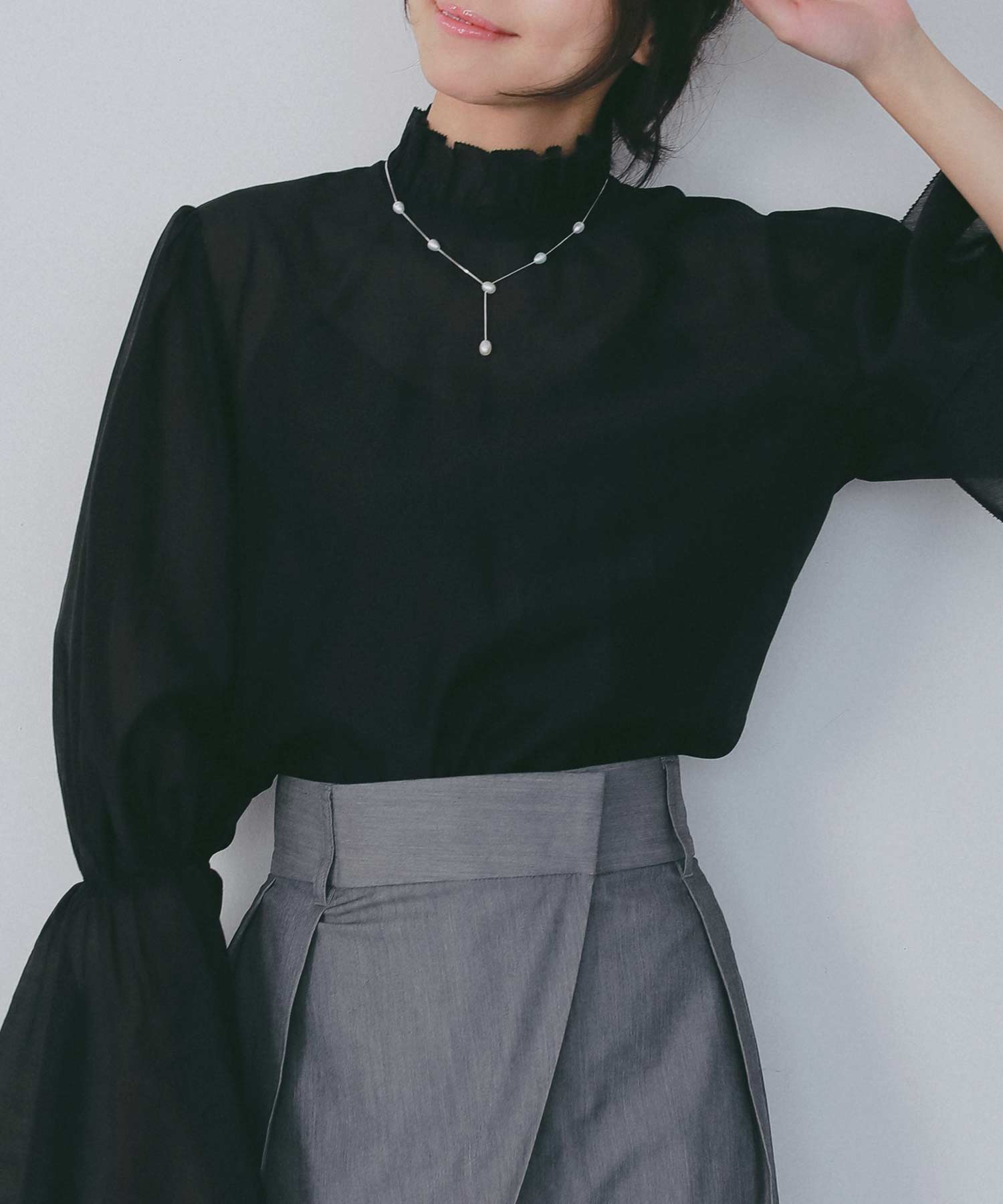 【2月下旬お届け】パールチェーンネックレス