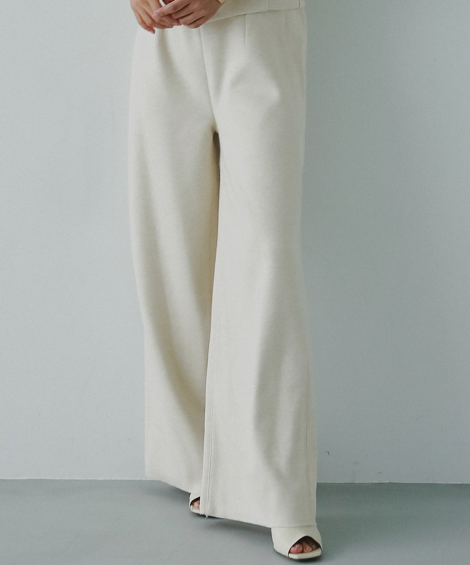 フェルトニットイージーワイドパンツ