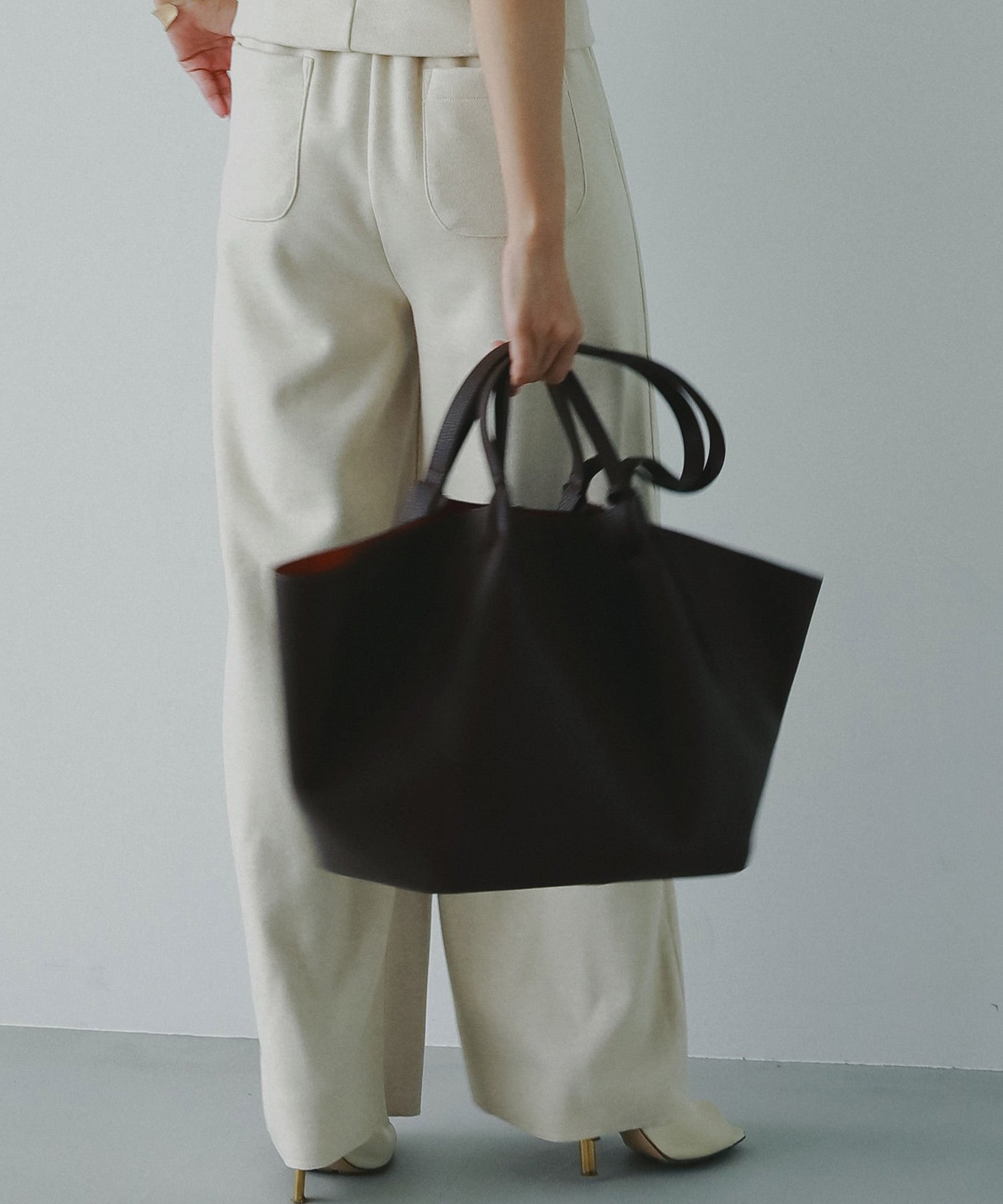 フェルトニットイージーワイドパンツ