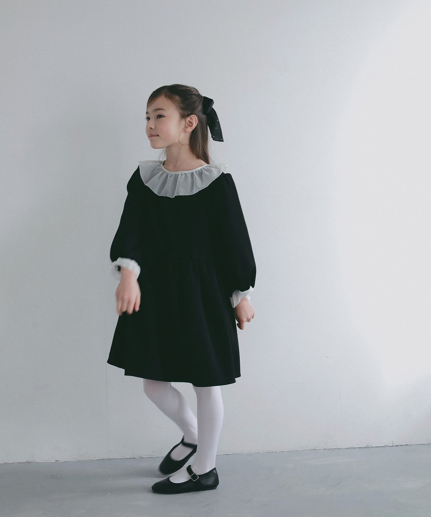 アネモネ　キッズセットアップ　ワンピース シアーフリル キッズワンピース【セレモニー/オケージョン】｜AJUGA