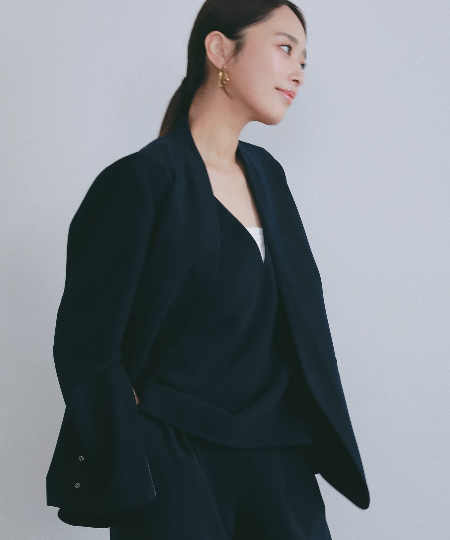 2WAYスリーブ イージーノーカラージャケット【セレモニー/オケージョン】