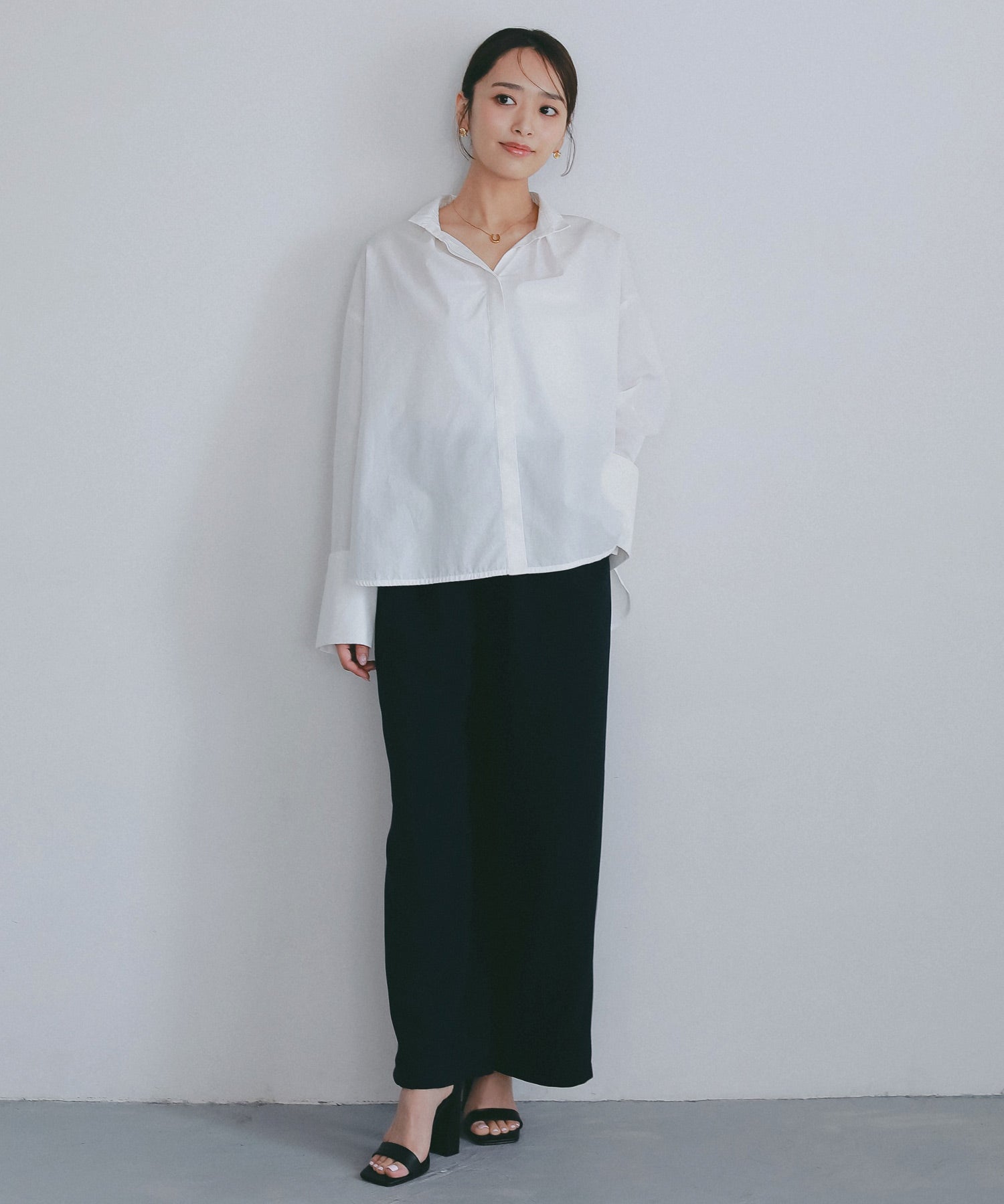 サイドボタン付き スキッパーシャツ【セレモニー/オケージョン】