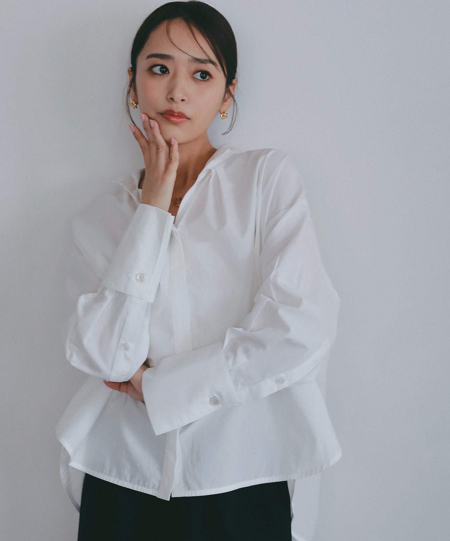 サイドボタン付き スキッパーシャツ【セレモニー/オケージョン】