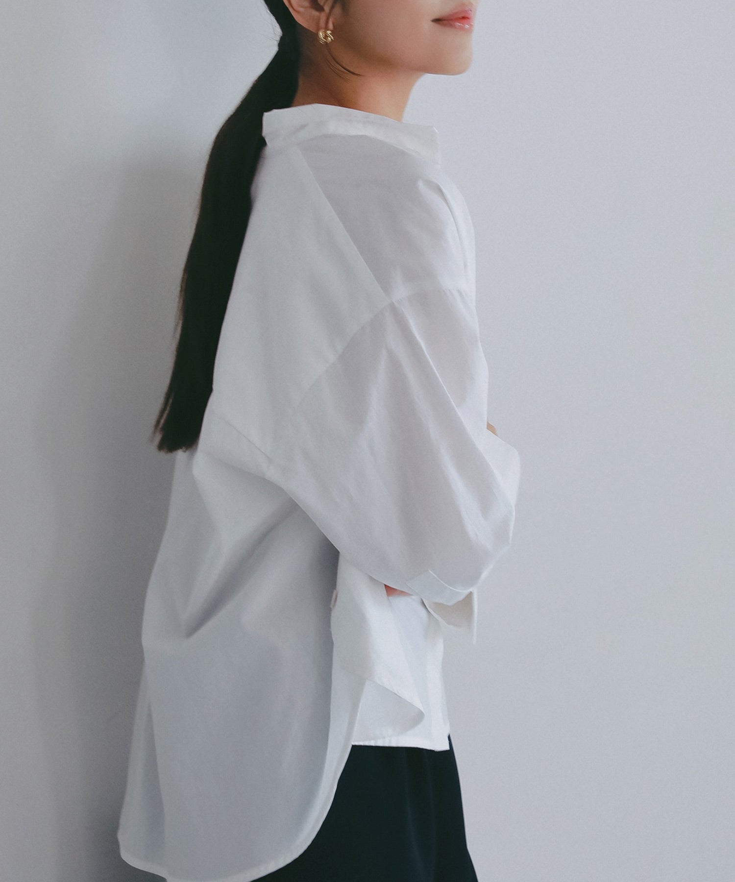 サイドボタン付き スキッパーシャツ【セレモニー/オケージョン】