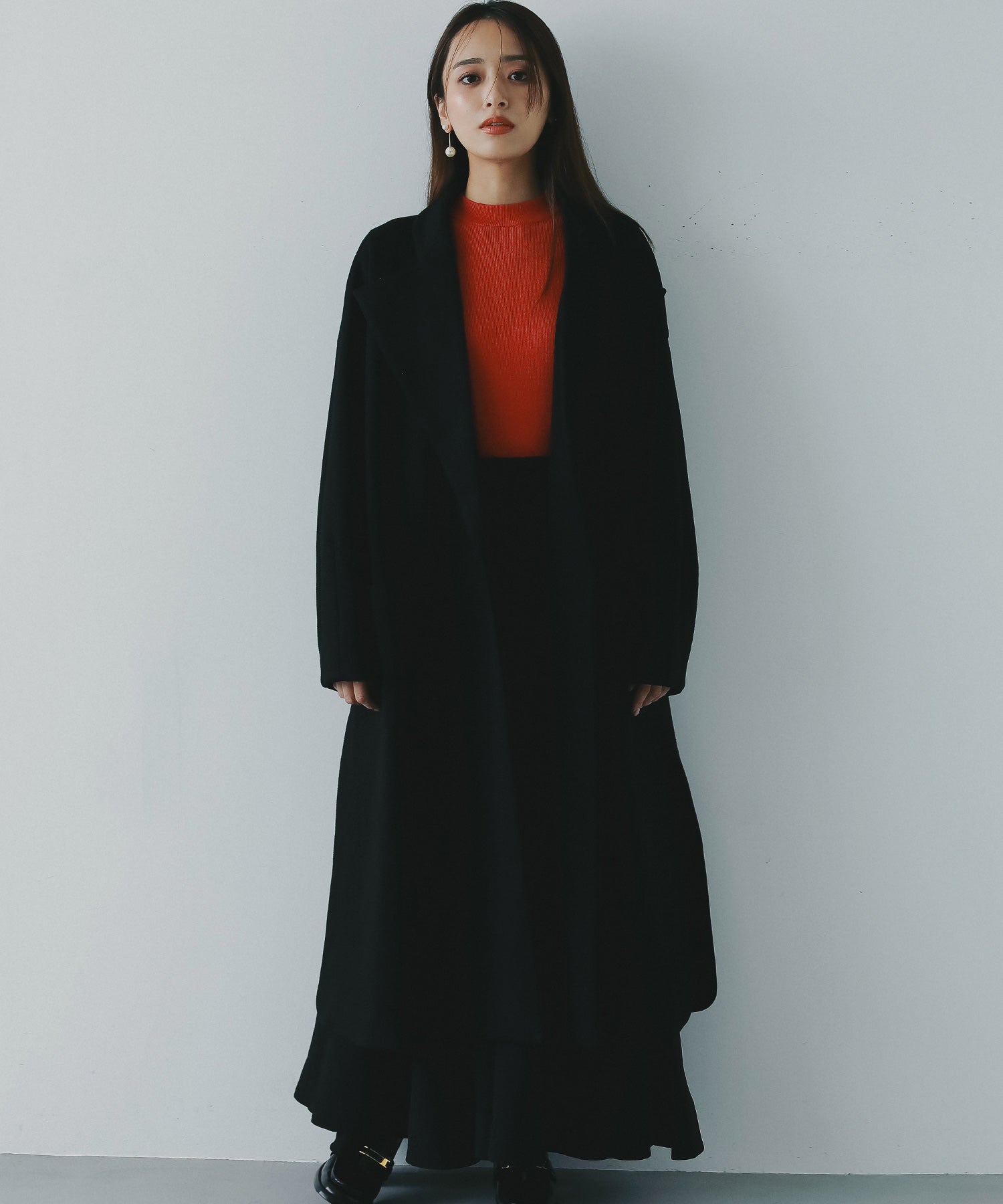 スムースポンチロングコート