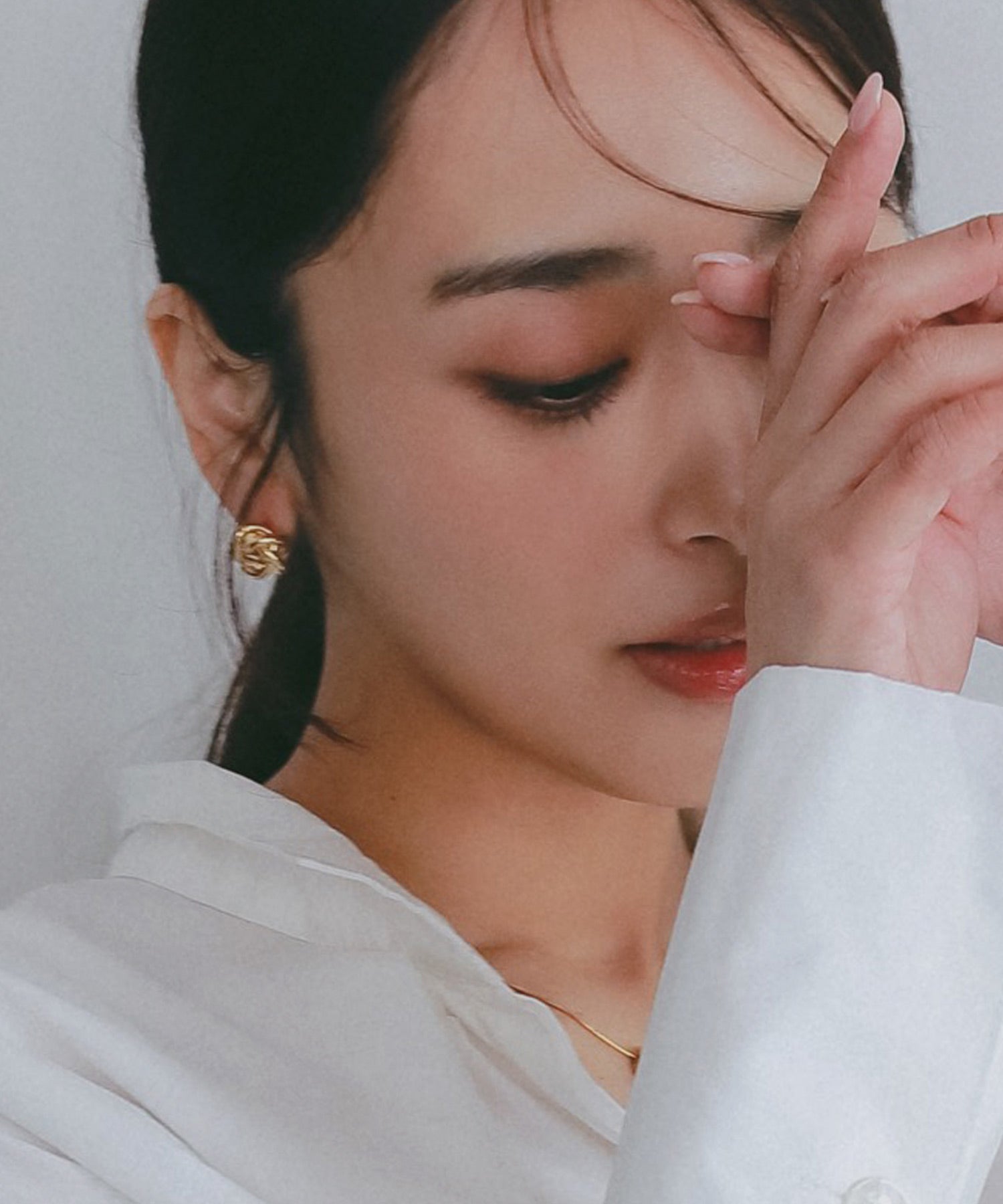 ノットデザインメタルピアス