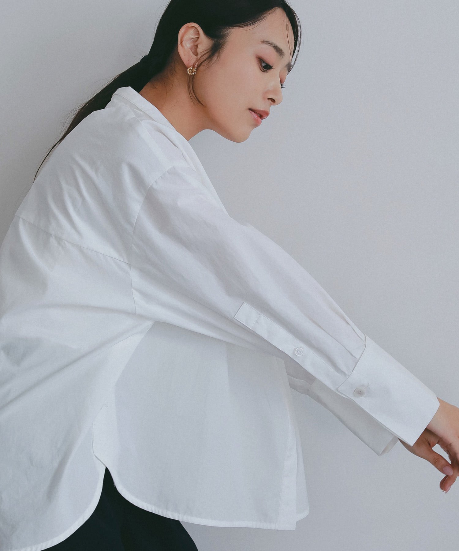 サイドボタン付き スキッパーシャツ【セレモニー/オケージョン】