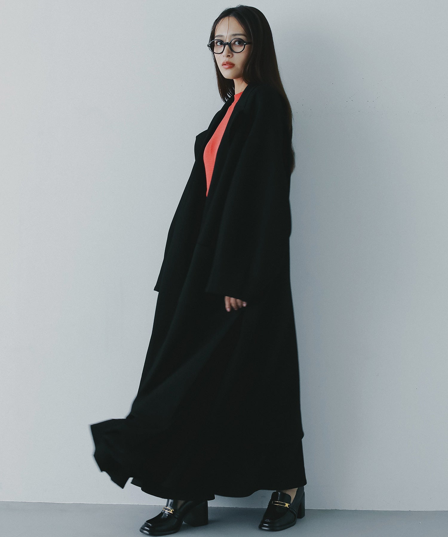 スムースポンチロングコート