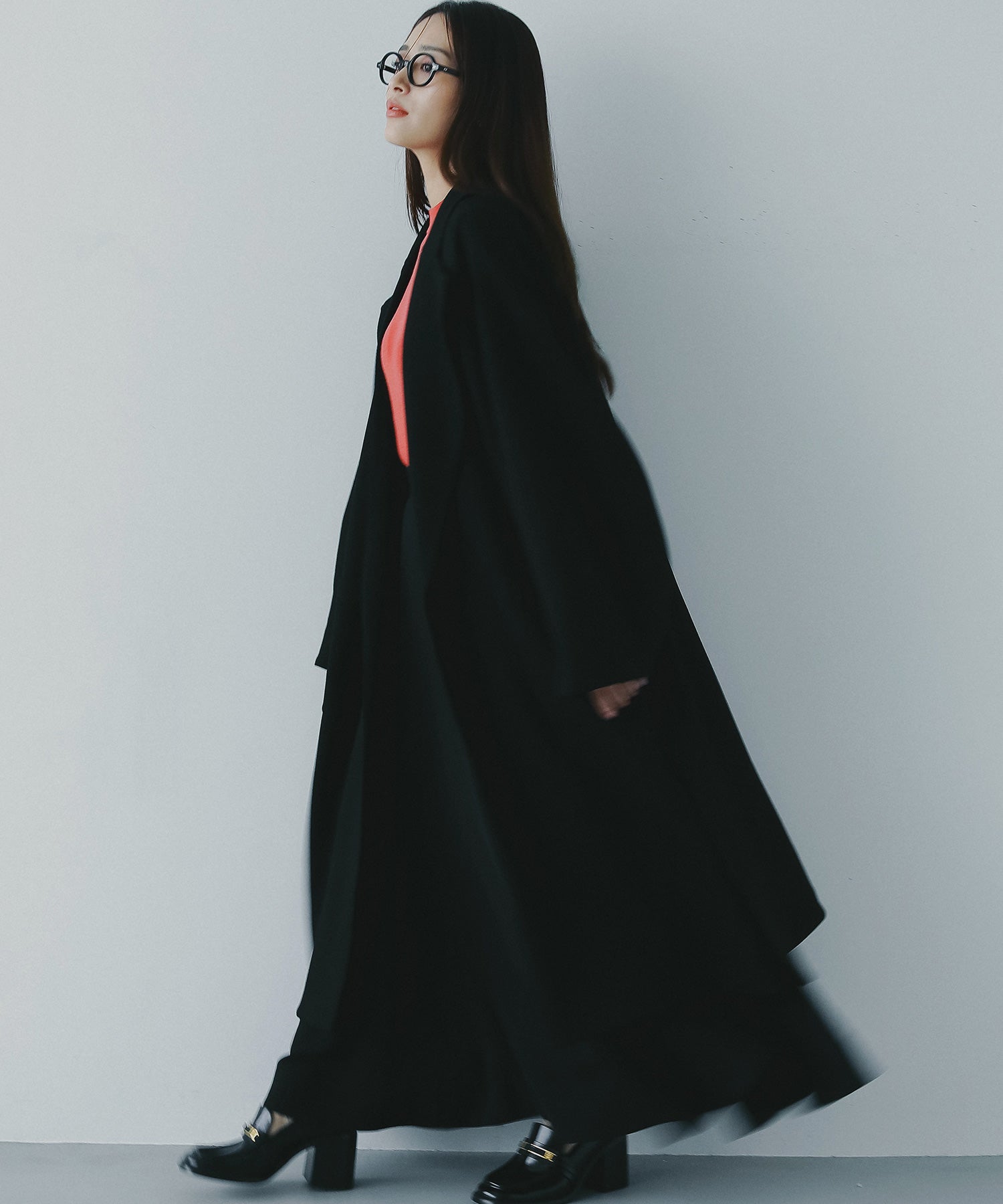 スムースポンチロングコート