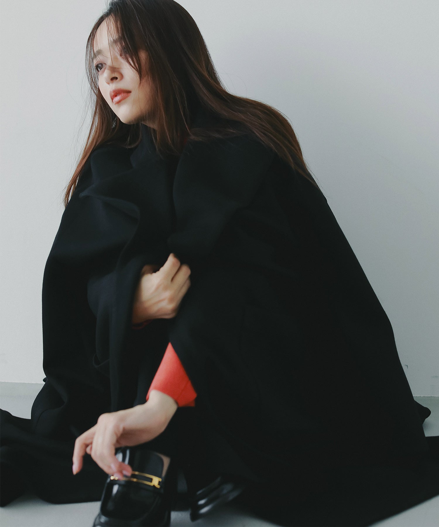 スムースポンチロングコート