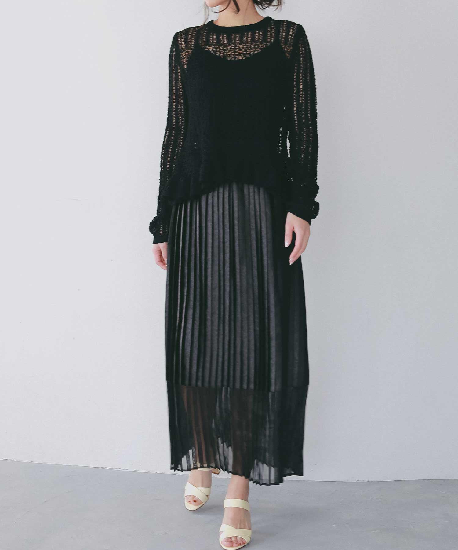 ペプラムクロシェ シアーニット