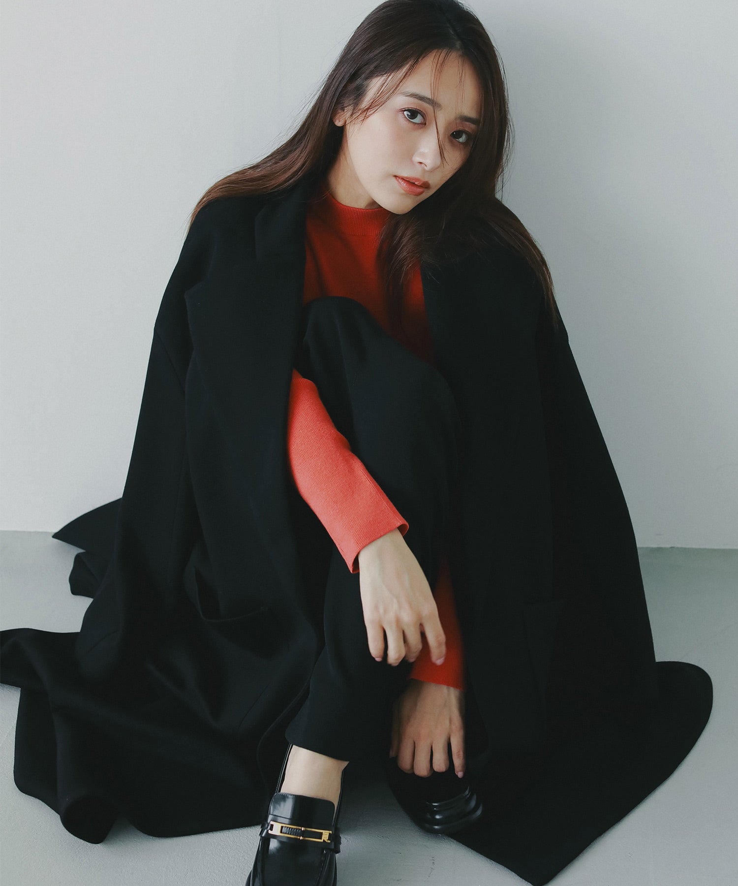 スムースポンチロングコート