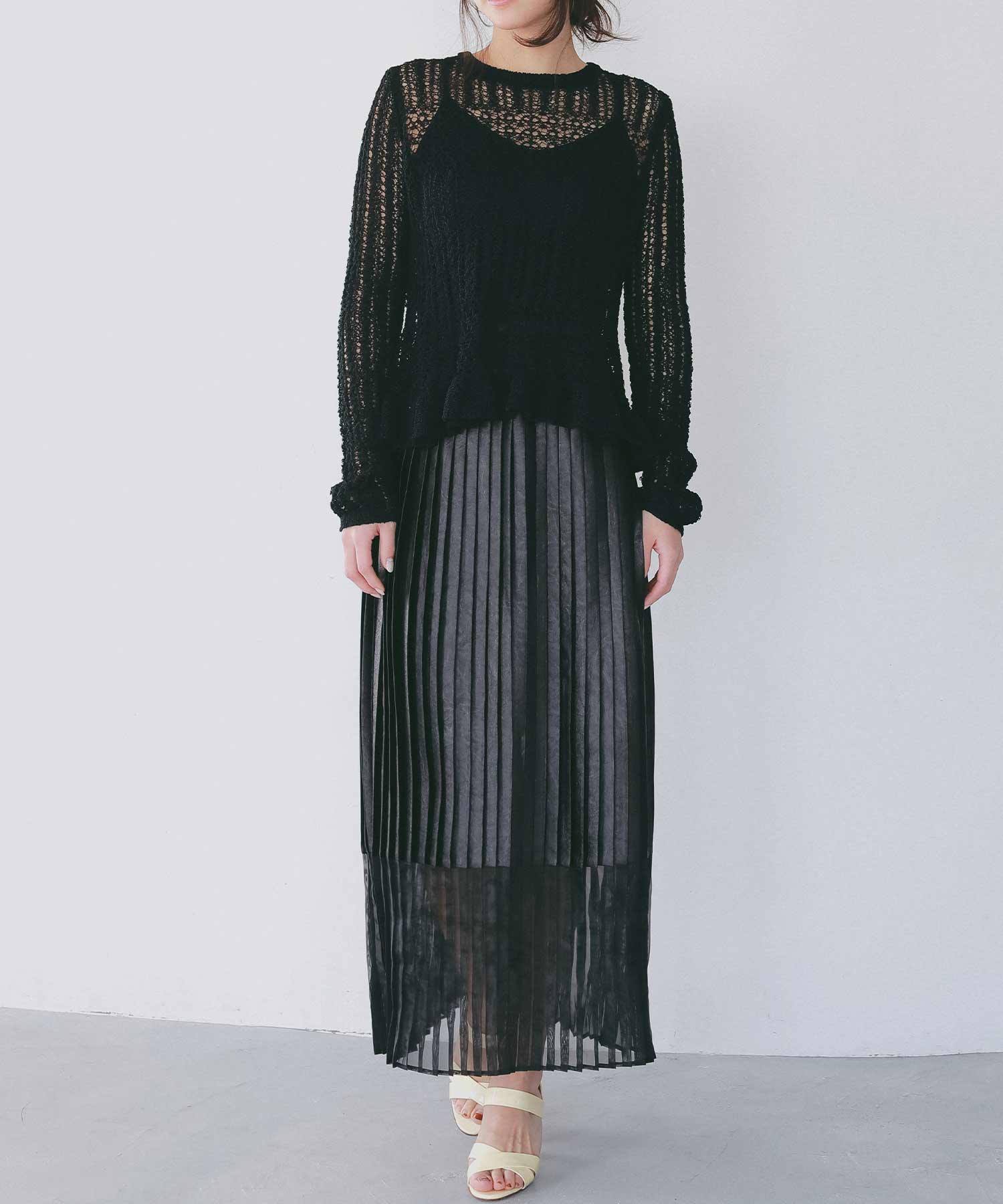 ペプラムクロシェ シアーニット