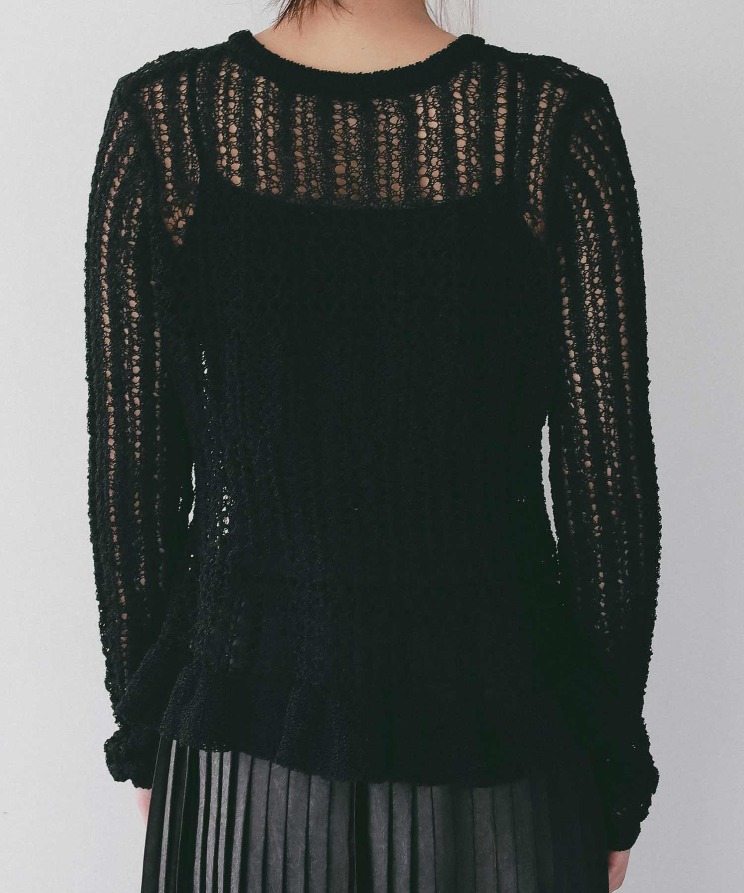 ペプラムクロシェ シアーニット