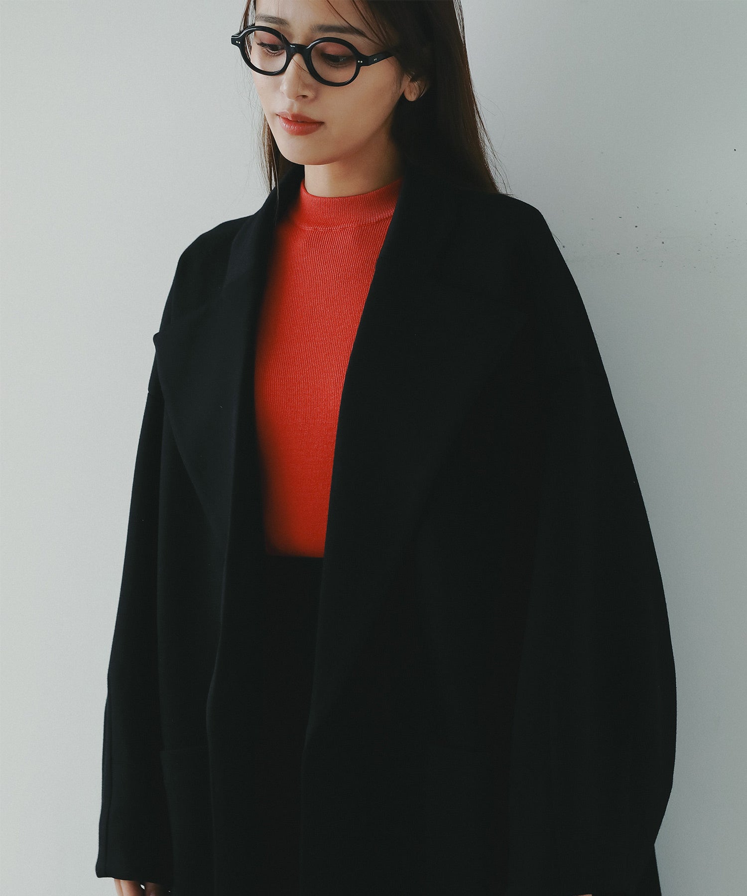 スムースポンチロングコート