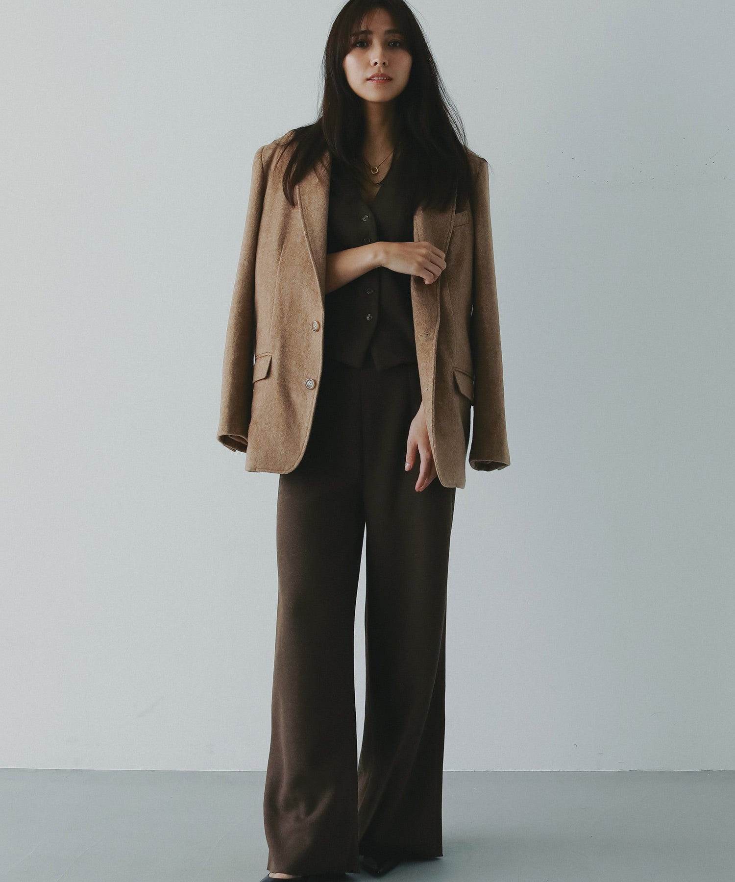 ヘリンボーンウールツイードジャケット