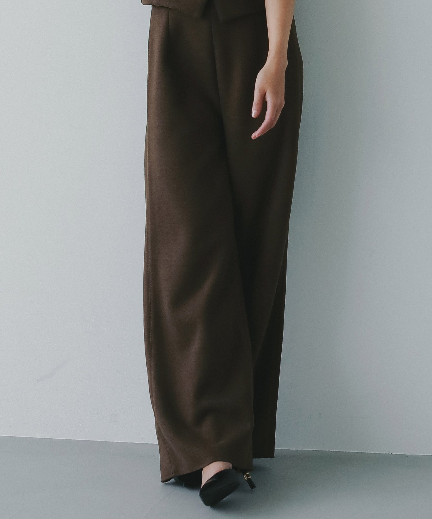 フェルトニットイージーワイドパンツ