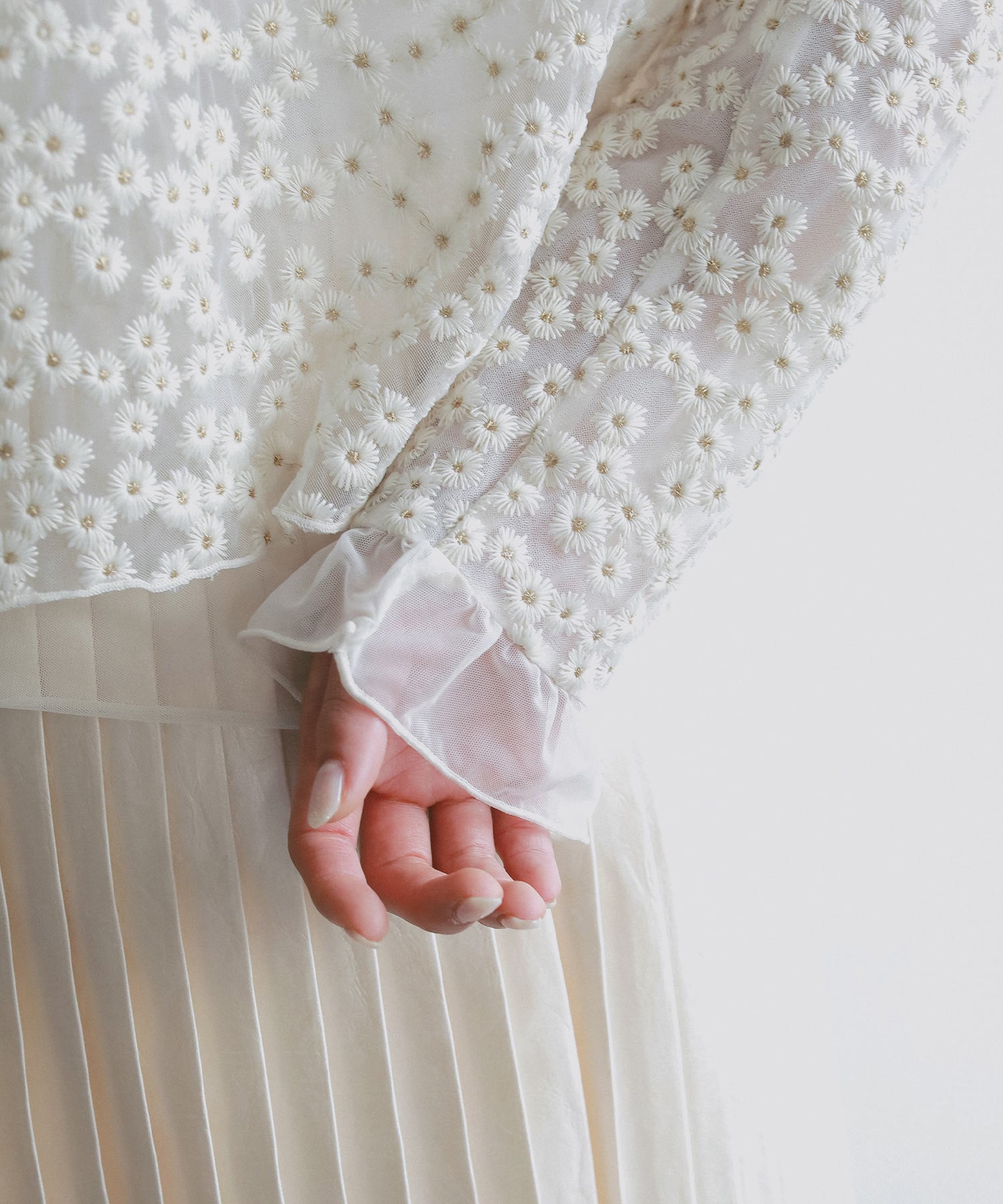 シアージャガードフラワーカットソー