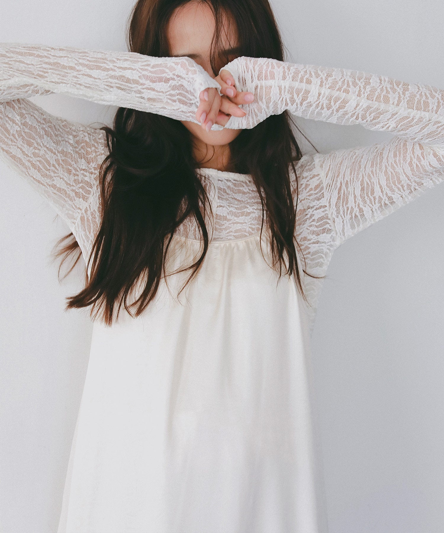 レザーライク キャミソールワンピース