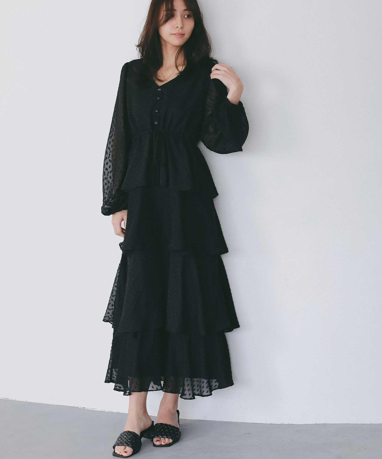 シアードット フリルワンピース