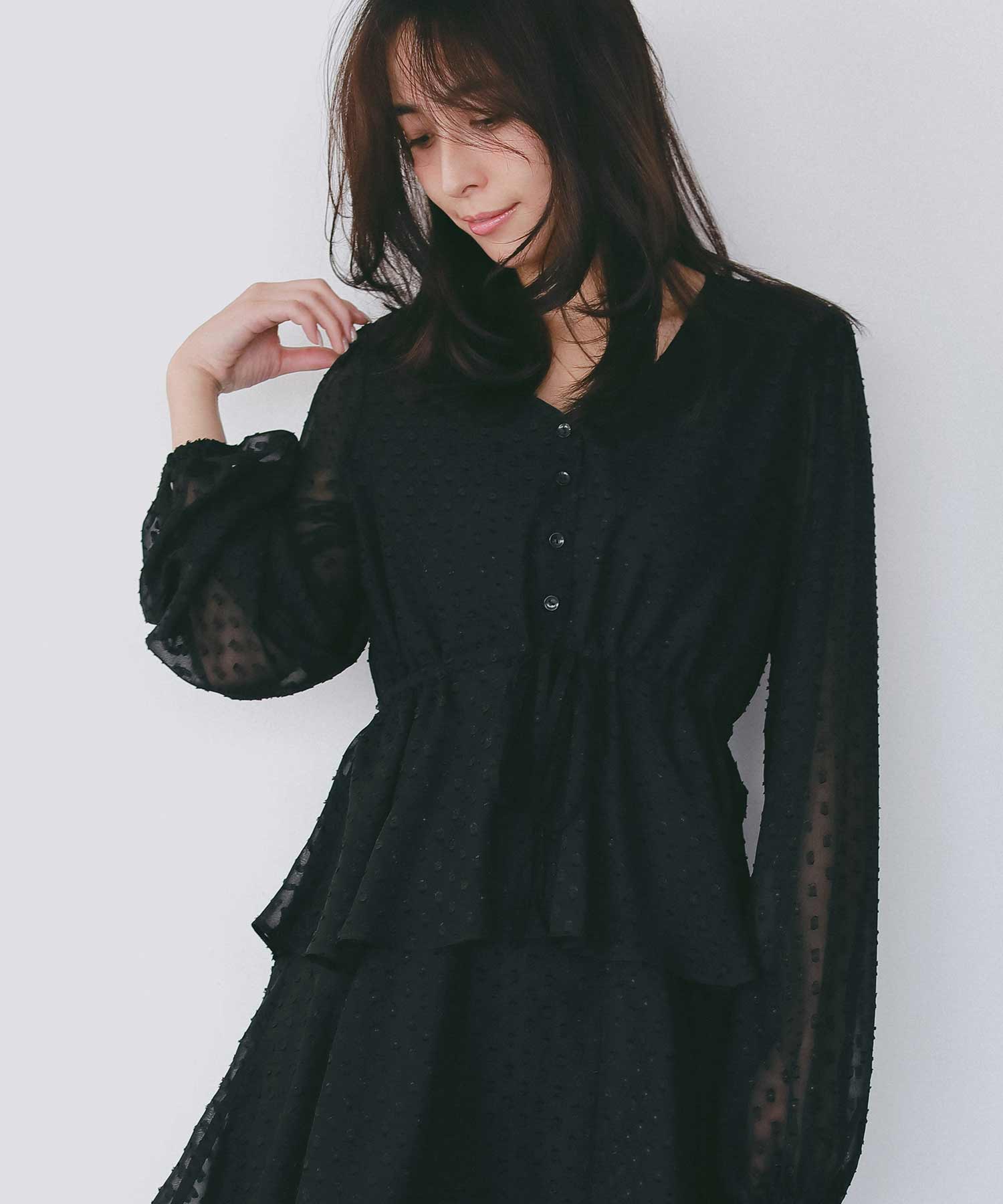 シアードット フリルワンピース