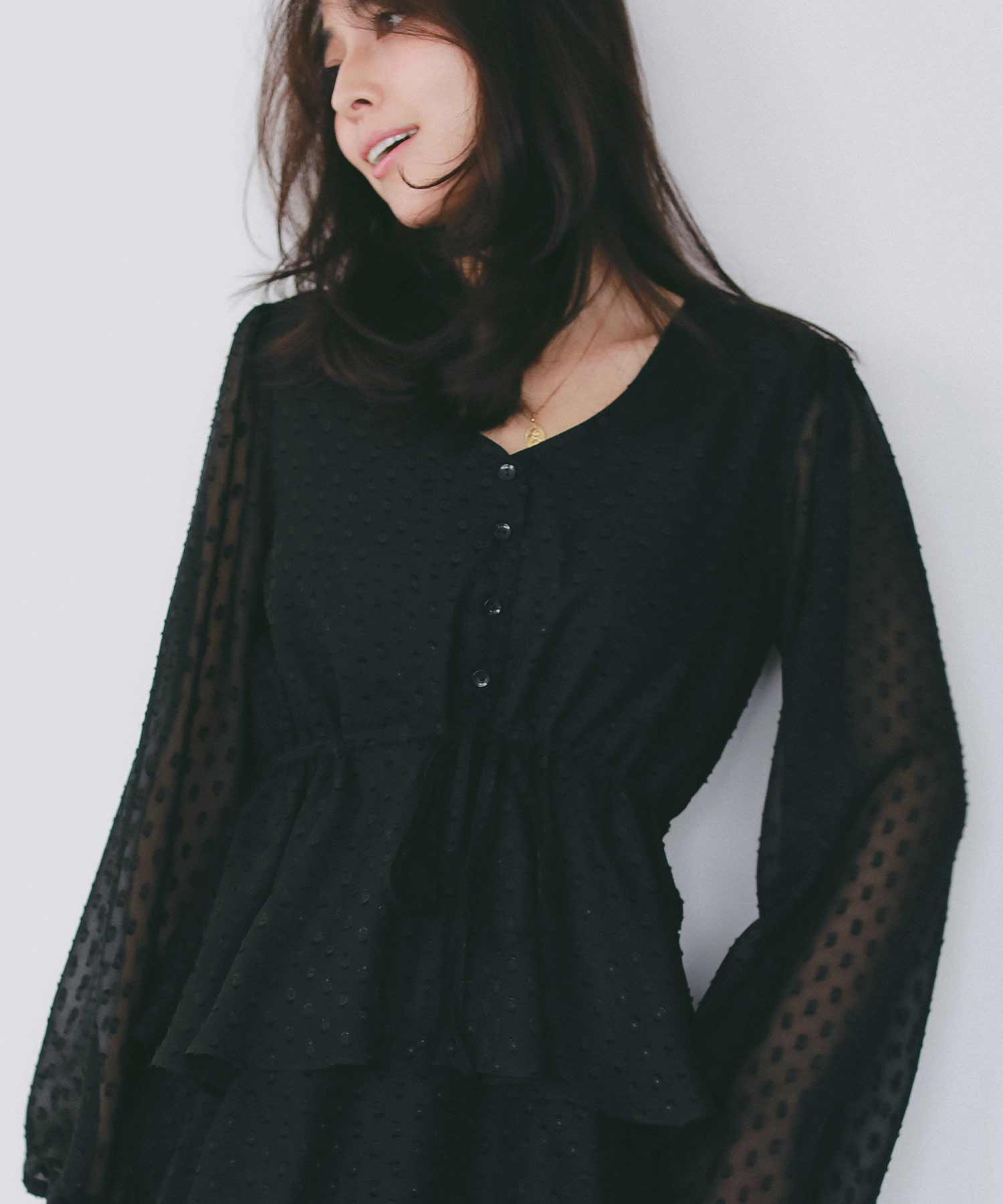 シアードット フリルワンピース