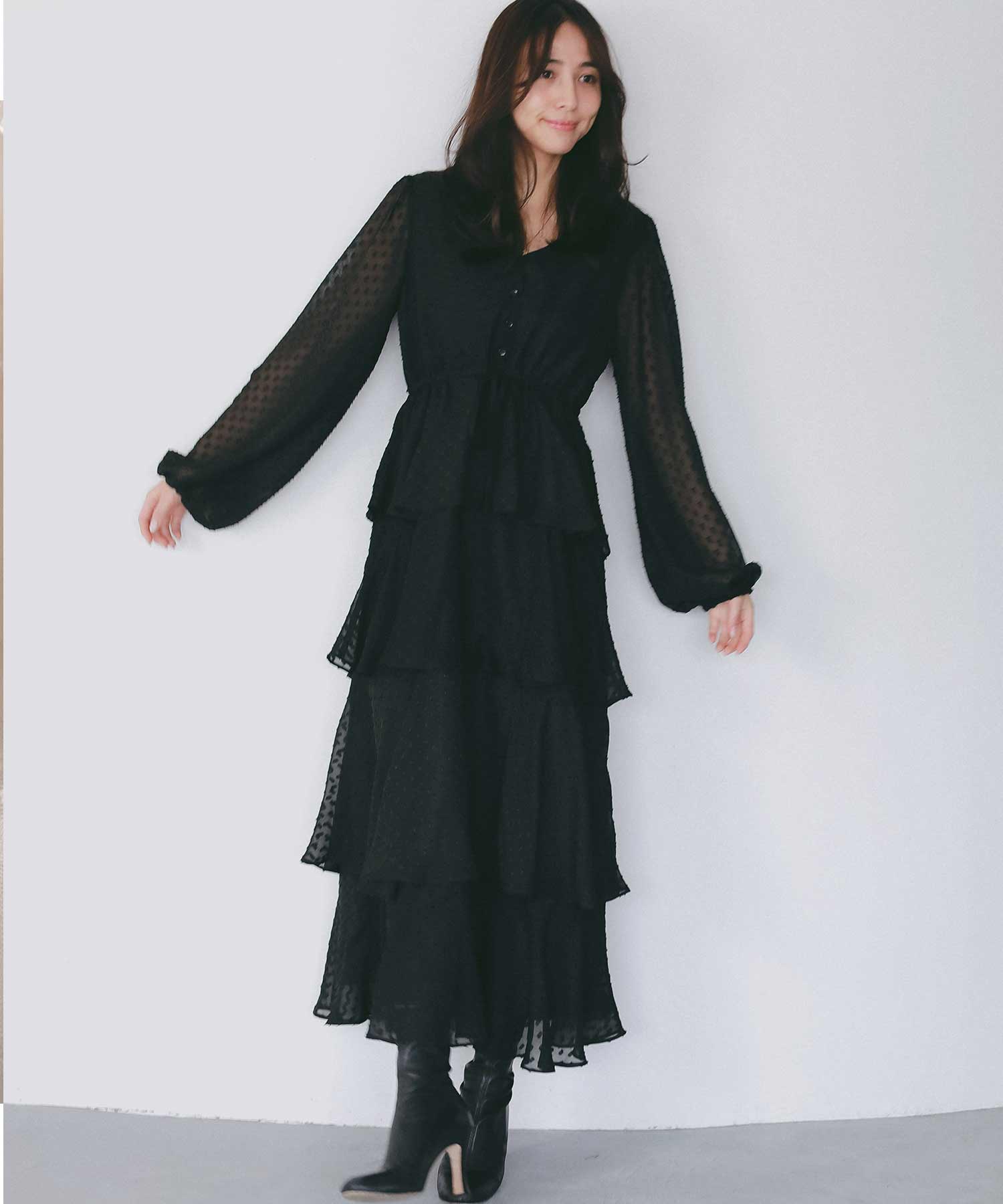 シアードット フリルワンピース