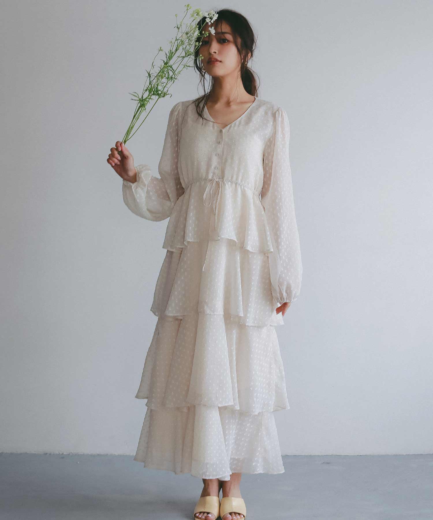 シアードット フリルワンピース