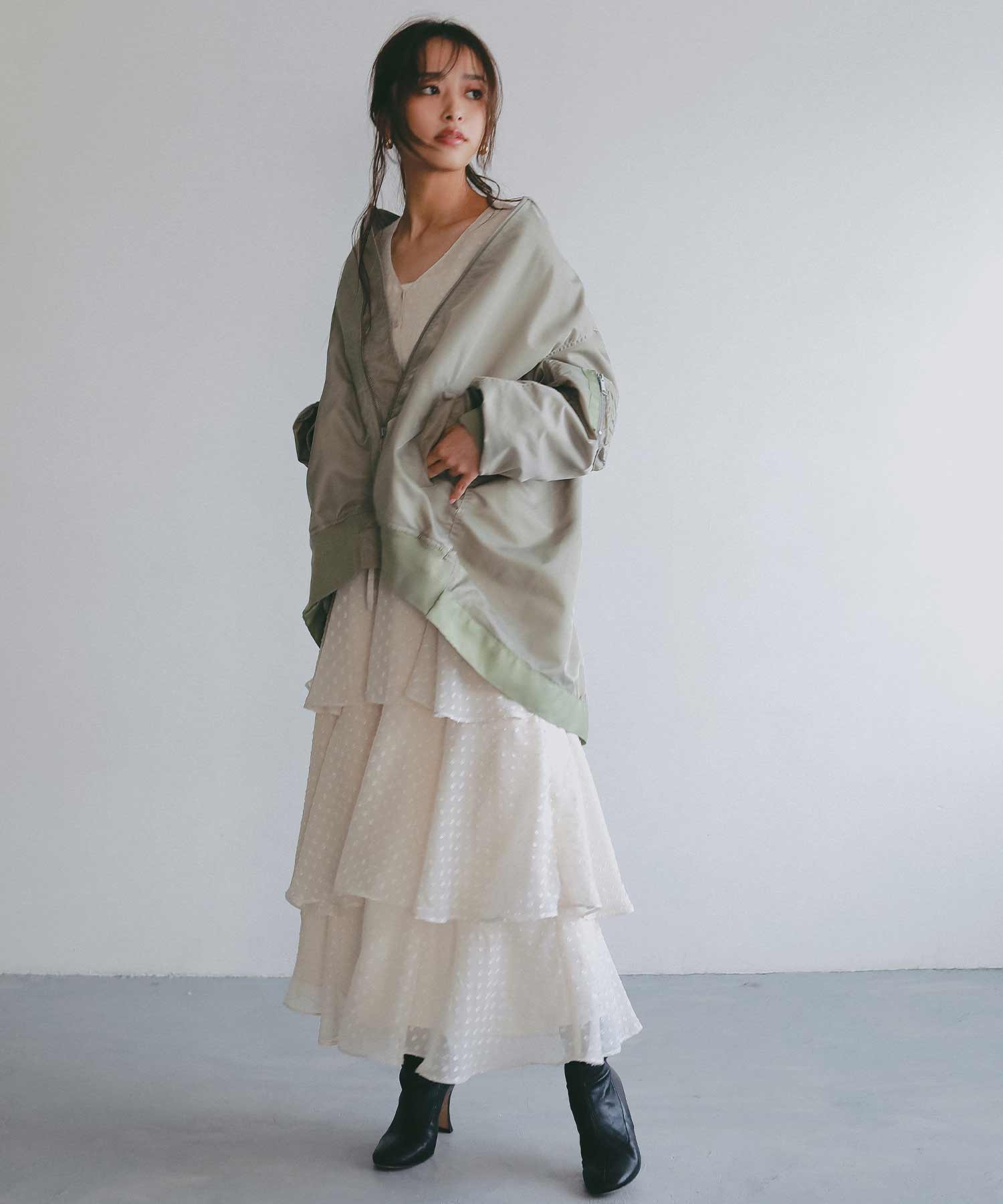 ロングシルエット MA-1ブルゾン