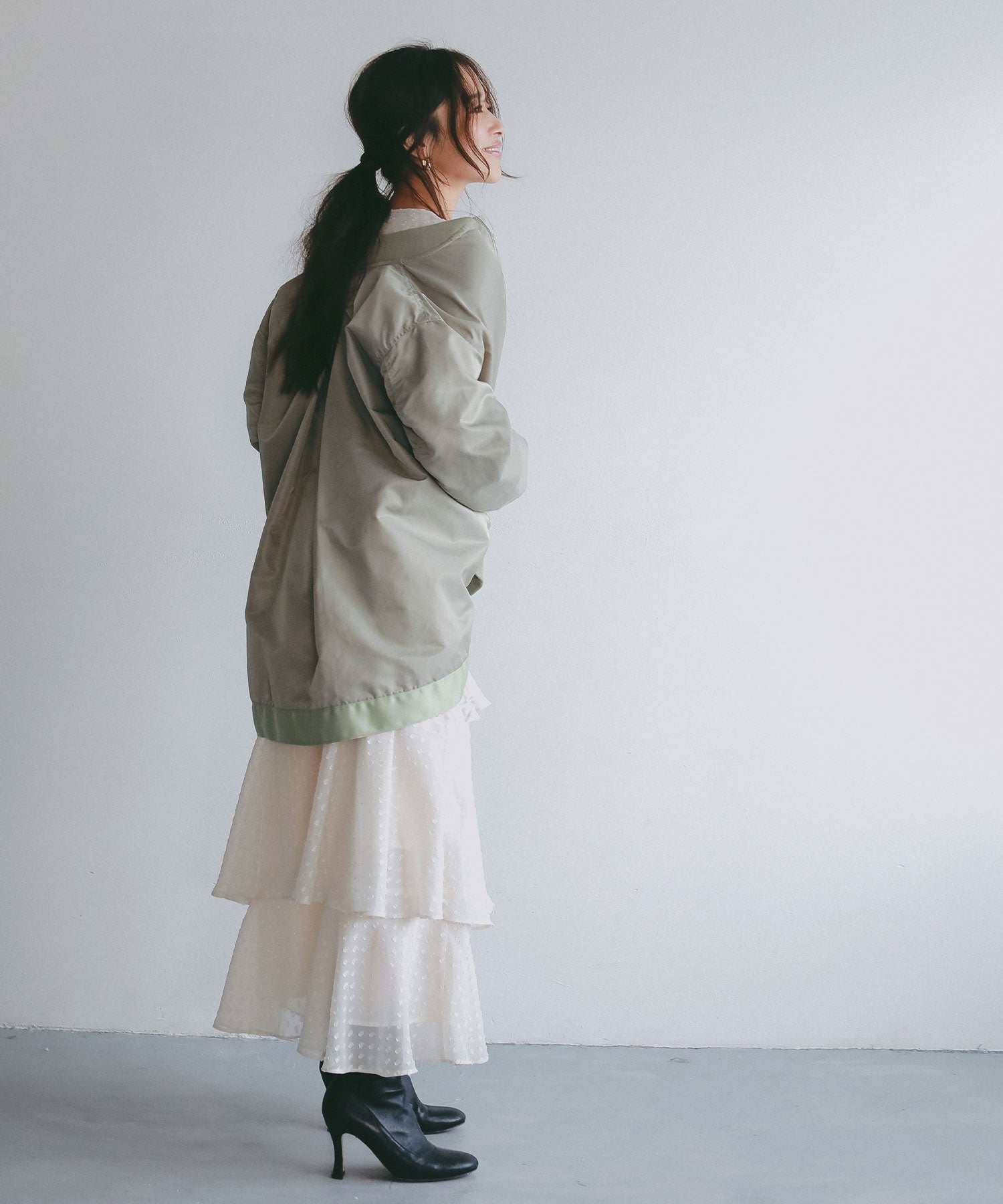 ロングシルエット MA-1ブルゾン