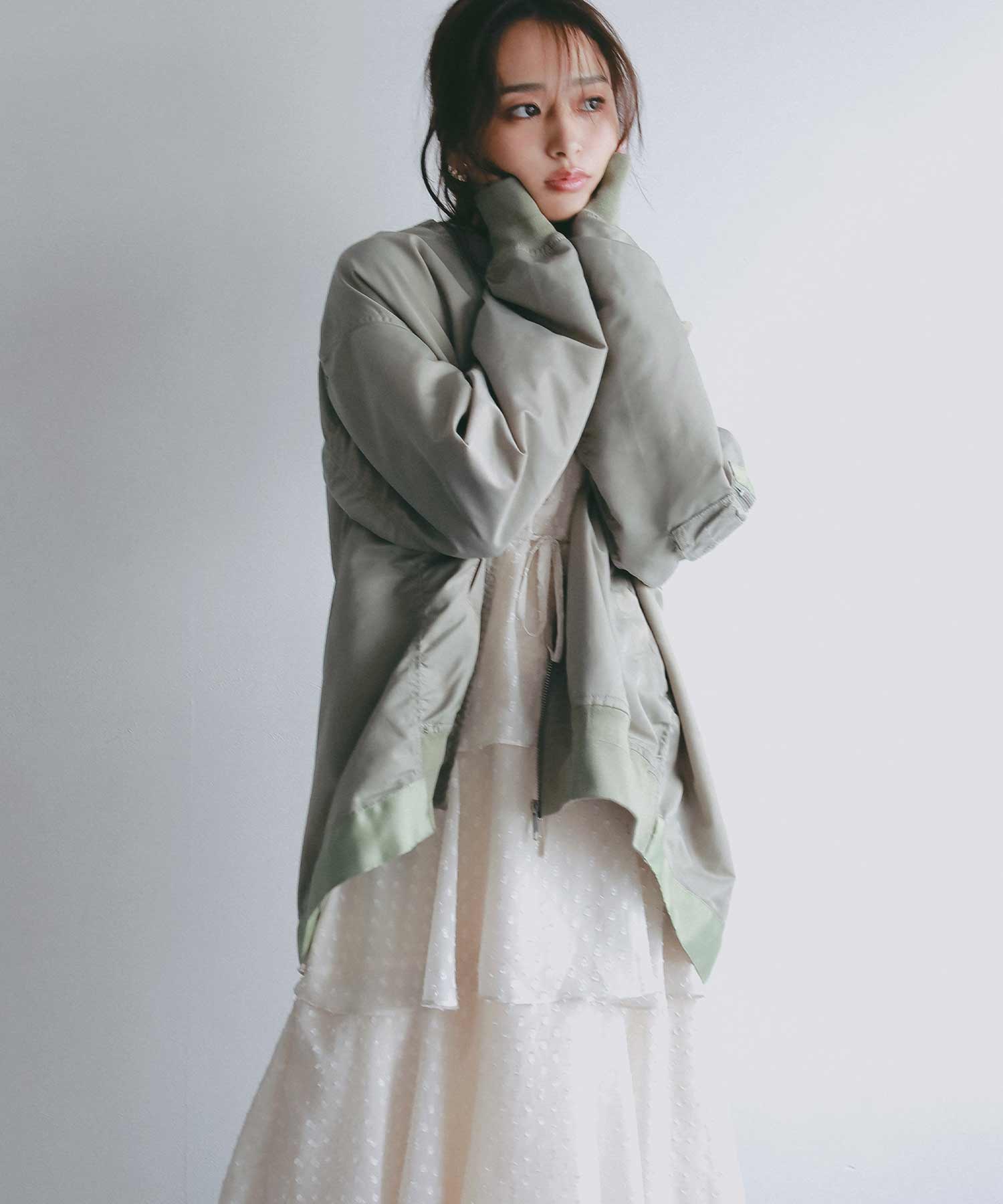 ロングシルエット MA-1ブルゾン