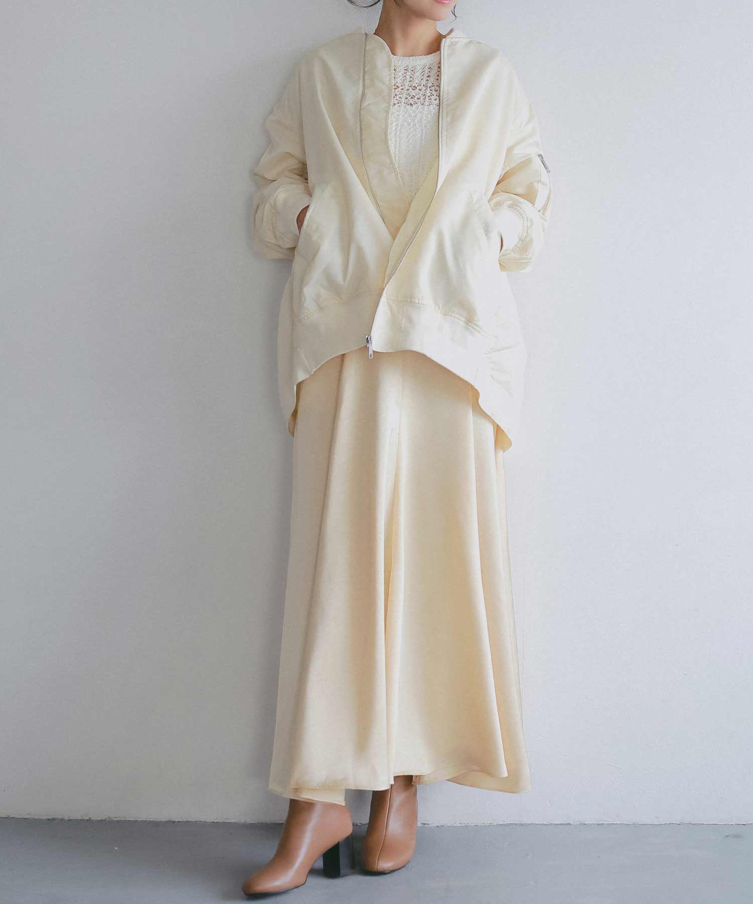 ロングシルエット MA-1ブルゾン